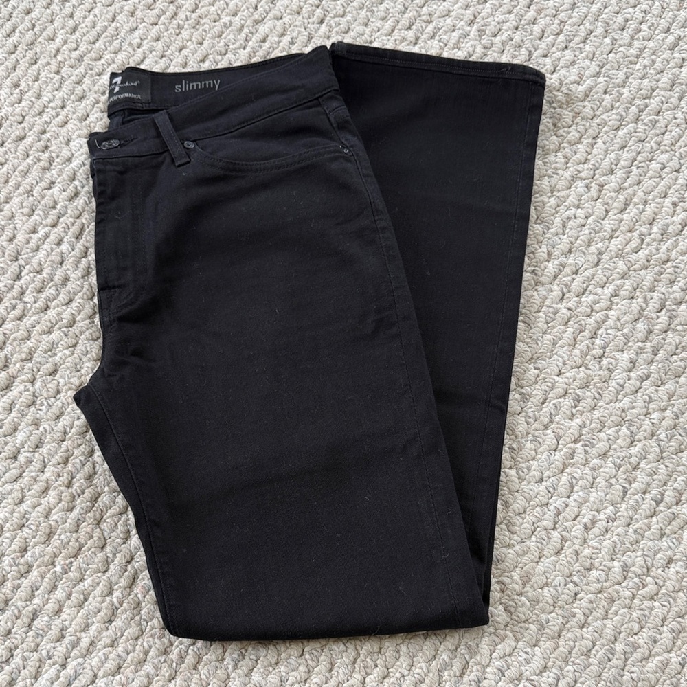 7 for all mankind Men's Slim Black Jeans